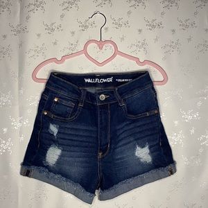 wallflower ripped denim shorts